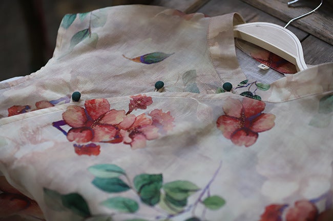 Natural Floral Casual Cheongsam