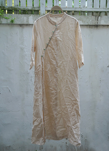 Linen Cheongsam Dress