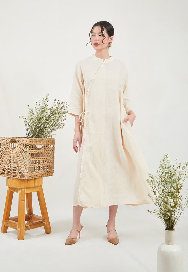 Linen Cheongsam Dress