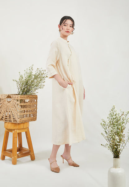 Linen Cheongsam Dress